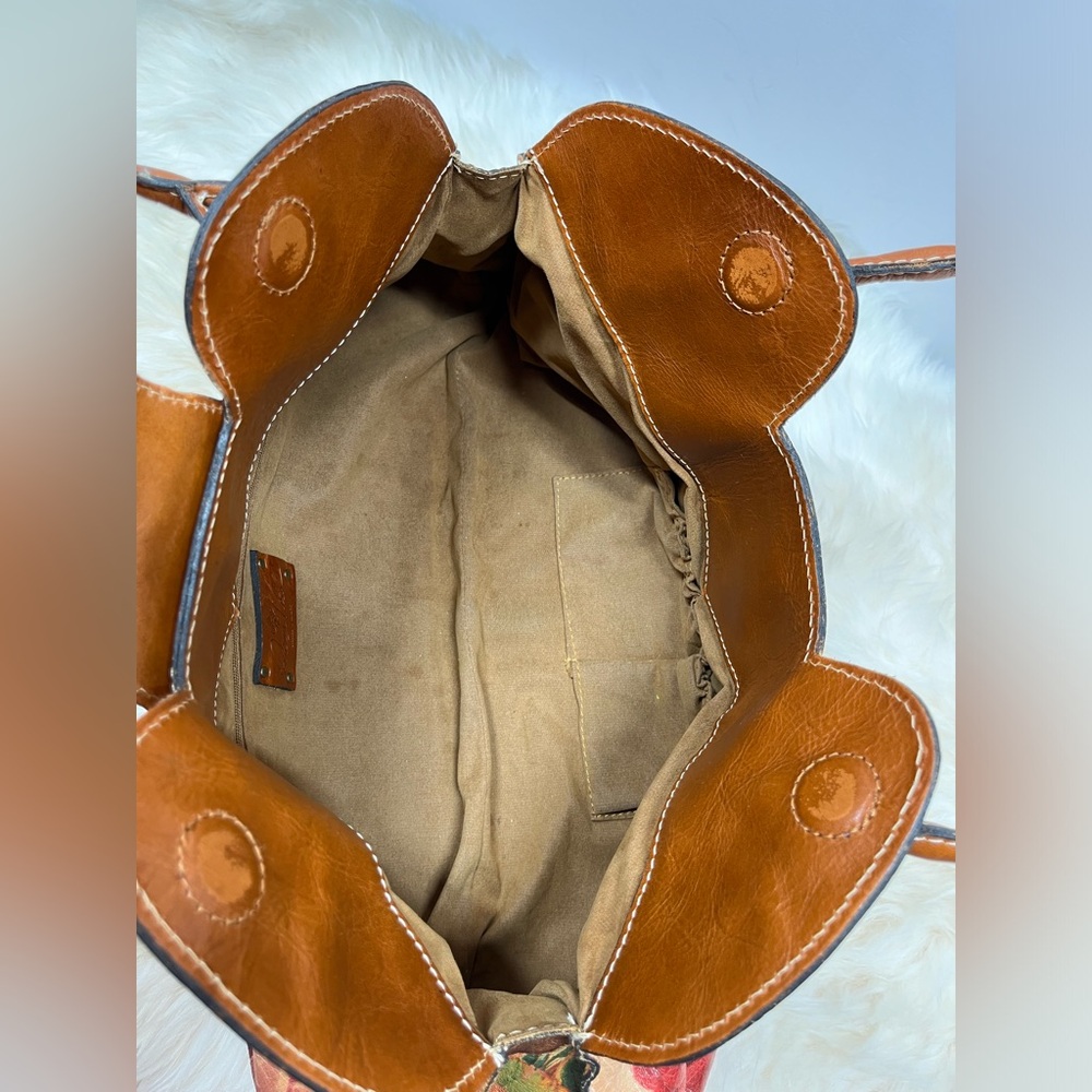 Patricia Nash Genuine Leather Fall Florals Vintage Victorian Garden Shoulder Bag - Picture 11 of 17